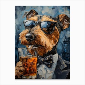 Sophisticated Airedale 5 Canvas Print