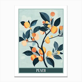 Peach Tree Flat Illustration 6 Poster Canvas Print