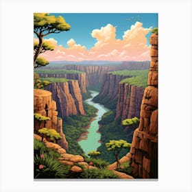 Blyde River Canyon Cartoon 1 Canvas Print