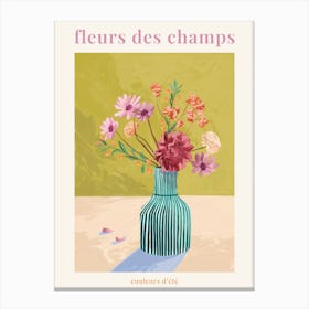 Fleur Des Champs - Green Canvas Print