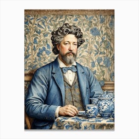 Man With A Cup Of Tea Canvas Print