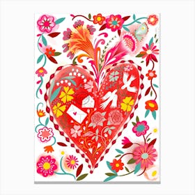 Valentine Big Hearted Milagros Canvas Print