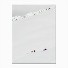 Andermatt, Switzerland Minimal Skiing Poster Canvas Print