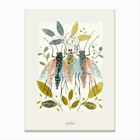 Colourful Insect Illustration Aphid 7 Poster Canvas Print