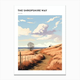 The Shropshire Way England 1 Hiking Trail Landscape Poster Canvas Print