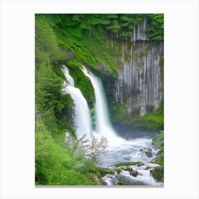 Cascade Du Rouget, France Realistic Photograph (2) Canvas Print