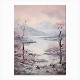 Dreamy Winter Painting Loch Lomond And The Trossach National Park Scotland 3 Canvas Print