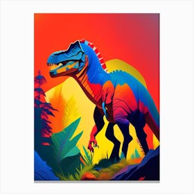 Camptosaurus 1 Primary Colours Dinosaur Canvas Print