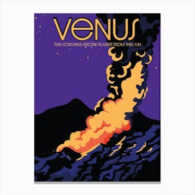 Venus Space science travel poster. Canvas Print