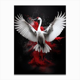 White Crane Canvas Print