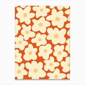 Daisies Orange Canvas Print