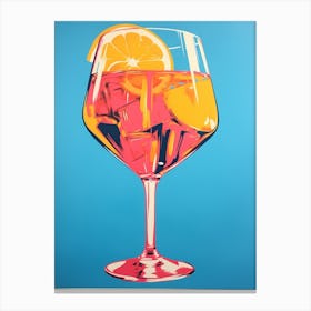 Aperol Blue Orange Pink Pop Art 1 Canvas Print