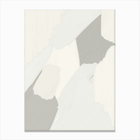 White And Gray Abstract Painting Canvas Print