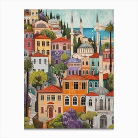 Kitsch Istanbul Illustration 3 Canvas Print