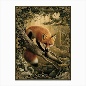 william morris Fox In The Forest 2 Canvas Print