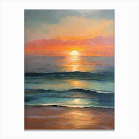 Sunset At The Beach Canvas Print