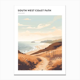 South West Coast Path England 5 Hiking Trail Landscape Poster Canvas Print