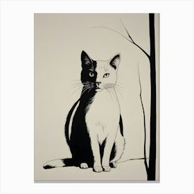 Cat In The Woods Canvas Print