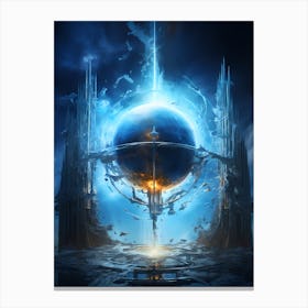 City In Space Canvas Print