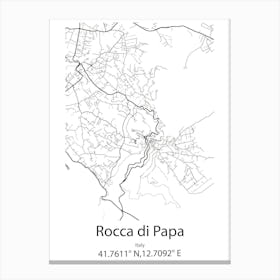 Rocca Di Papa,Italy Minimalist Map Stampe su tela