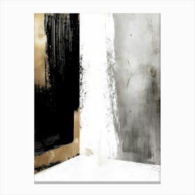 Abstract Black And White Painting 23 Canvas Print