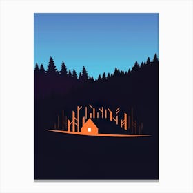 House In The Woods Canvas Print