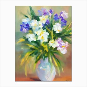 Freesia 2 Impressionist Painting Plant Canvas Print