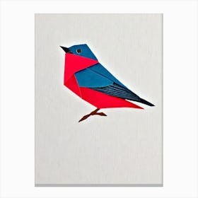 Carolina Chickadee Origami Bird Canvas Print