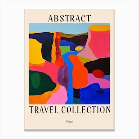 Abstract Travel Collection Poster Kenya 4 Canvas Print