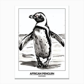 Penguin Waddling Poster 1 Canvas Print