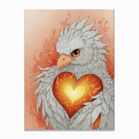 Eagle With Heart Canvas Print