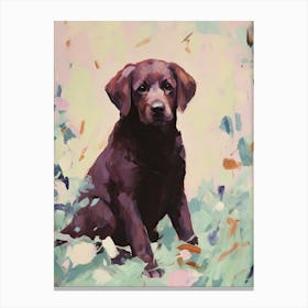 A Newfoundland Dog Painting, Impressionist 3 Canvas Print