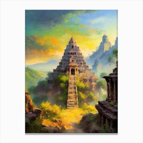 Magnificent Temples Of A Lost Civilization Canvas Print