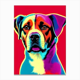 Norwegian Buhund Andy Warhol Style dog Canvas Print
