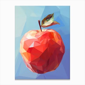 Low Poly Apple Canvas Print