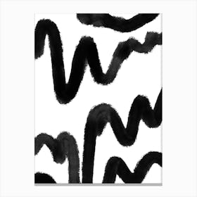 Black Swirls Canvas Print