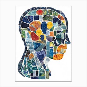 Mosaic Head Canvas Print