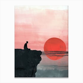 Sunset, Minimalism 1 Canvas Print