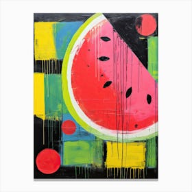 Neo-Expressionism in Melon Shades Canvas Print