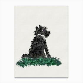 Black Schnauzer Canvas Print