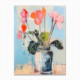 Flower Painting Fauvist Style Cyclamen 1 Canvas Print