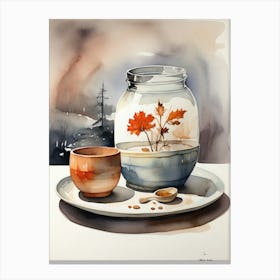 Jar And Cup Canvas Print