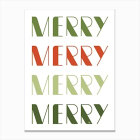 Retro Merry Xmas typography Toile