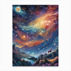 Starry Night Sky Canvas Print