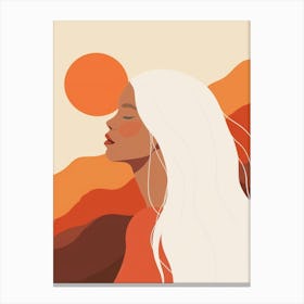 Woman In The Sun Canvas Print