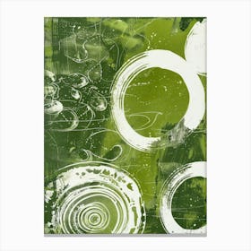 Green Circles Canvas Print