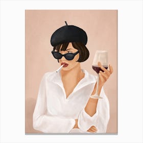 Glass of wine Canvas Print
