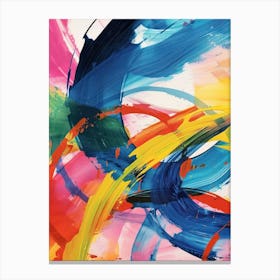 Colourful Brush Strokes 5 Canvas Print