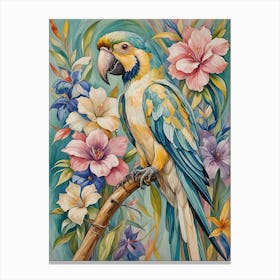 Colourful Tropical Parrot Canvas Print