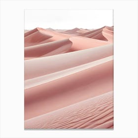 Pink Aesthetic Sand Dunes Photography Canvas Print